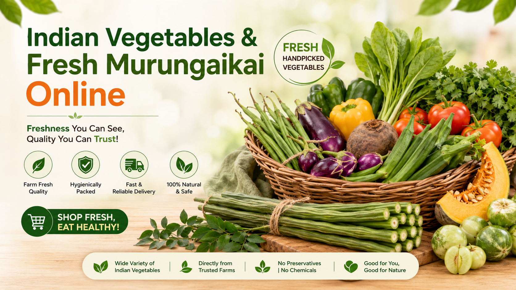 How to Buy Fresh Murungaikai and Indian Vegetables Online in the UK Without Compromising Quality?