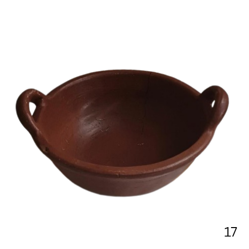 BROWN HANDLE KADAI MEDIUM  ( 9.5 * 3 )  INCH