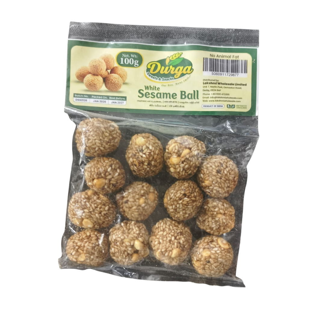 DURGA SWEETS & SNACKS WHITE  SESAME BALL 100G