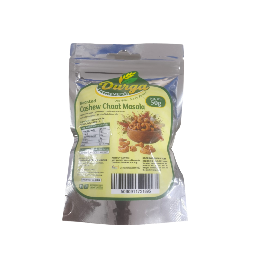 DURGA SWEETS & SNACKS CHAT MASALA CASHEW 50G