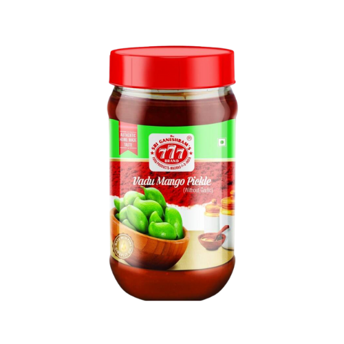 777 Vadu Mango Pickle in Brine 300g – traditional South Indian tender mango pickle