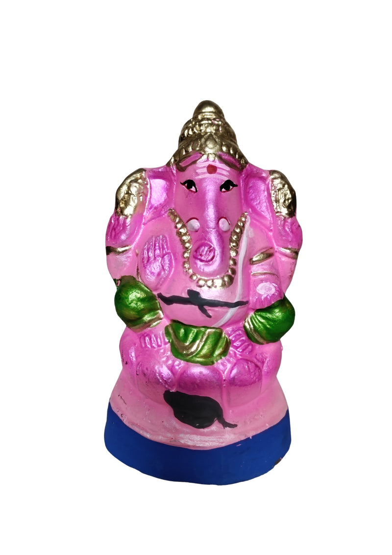 VINAYAGAR (GANESH) STATUE 8" INCHES - FULL COLOR - PINK