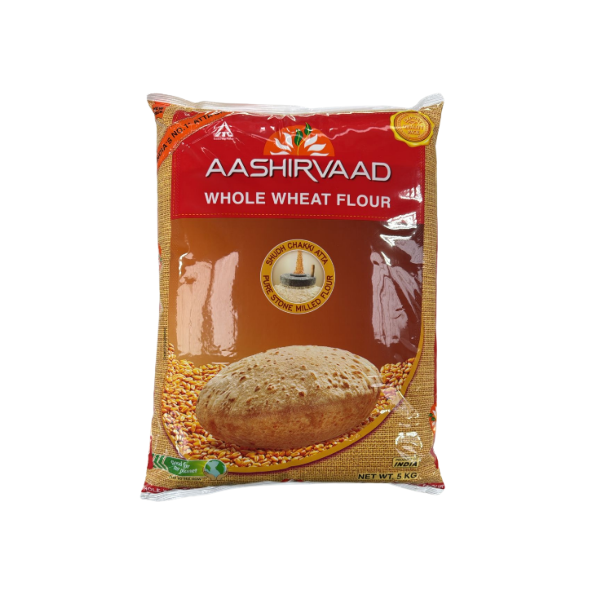 AASHIRVAAD WHOLE WHEAT FLOUR (CHAKKI ATTA) - 5KG