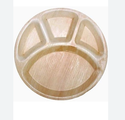 ARECA PLATE - ROUND 12" 4 PARTITION