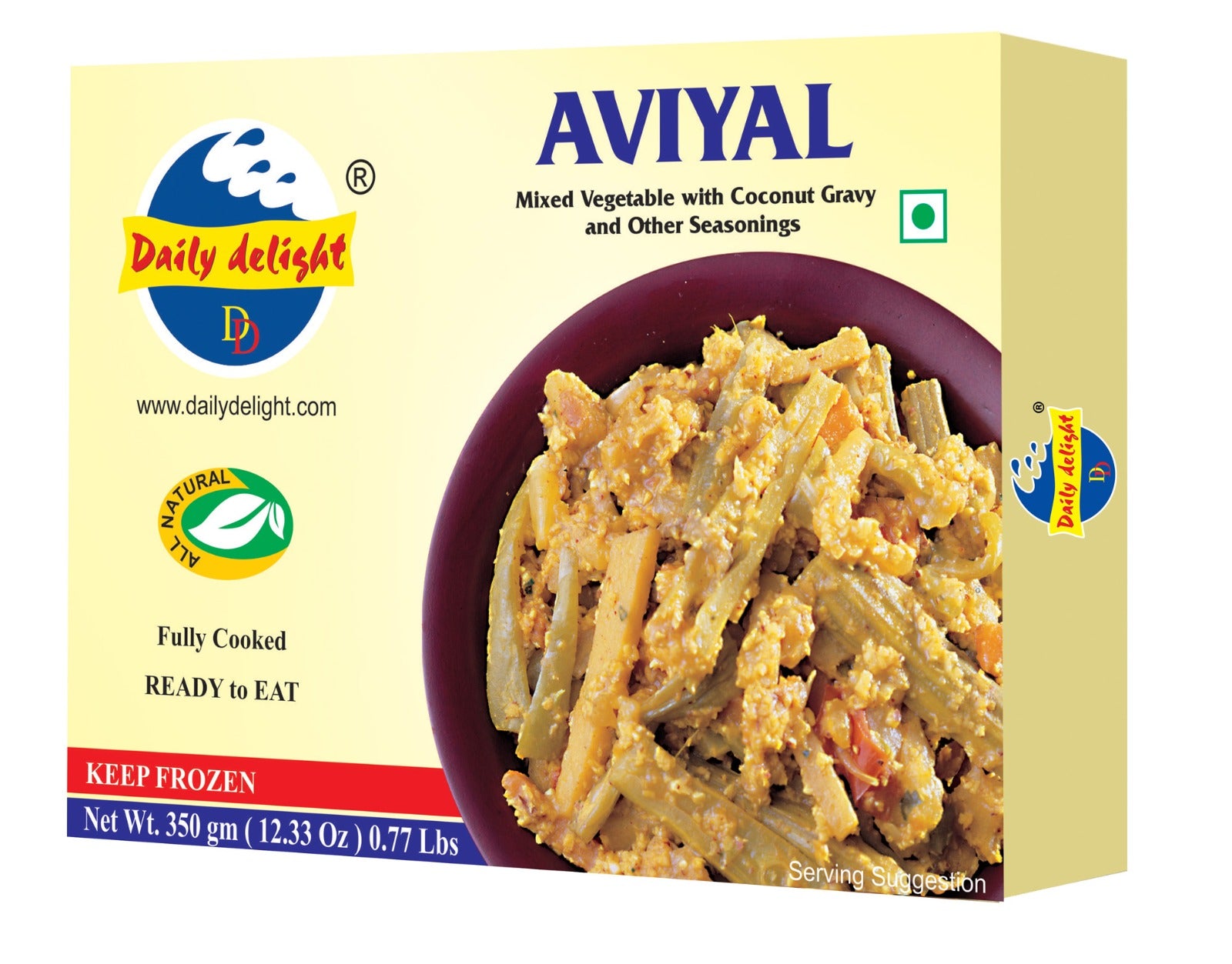 Buy Daily Delight Frozen Aviyal 350g Online