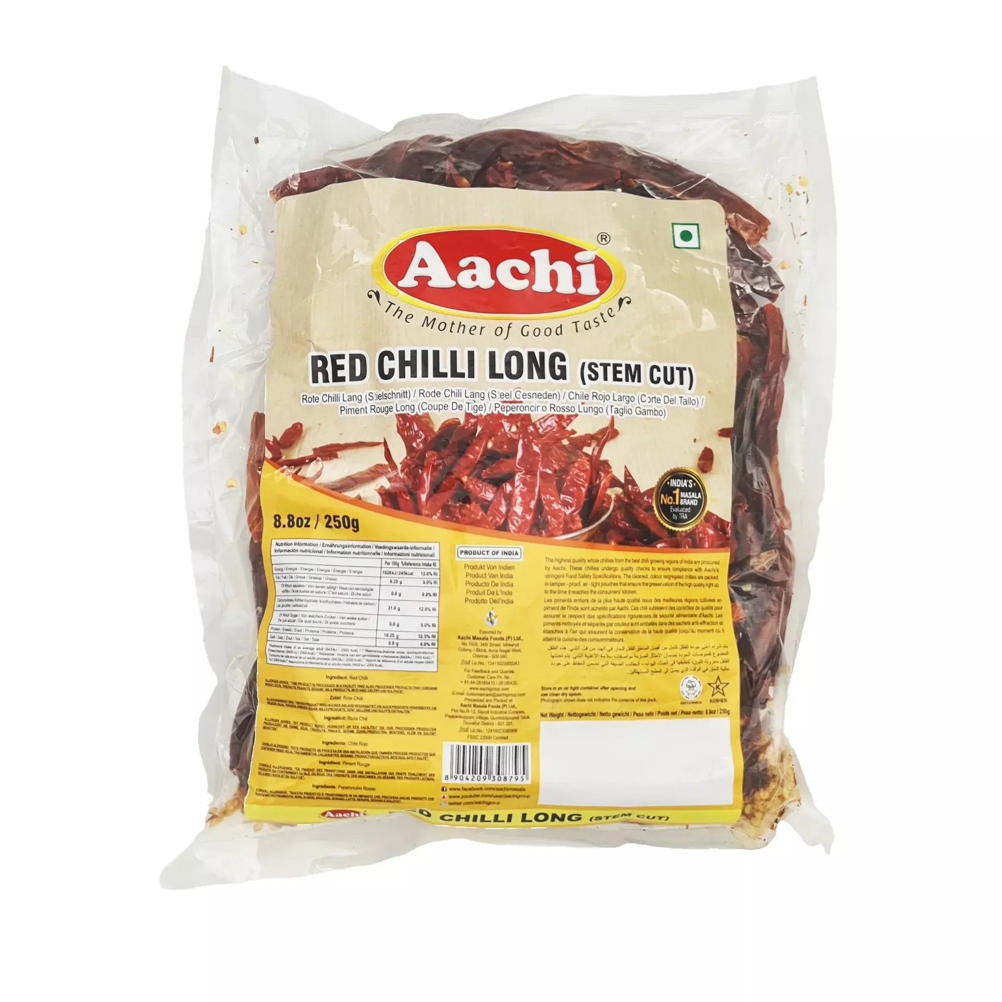 Buy Aachi Red Chilli Long (Stemless) 250G Online