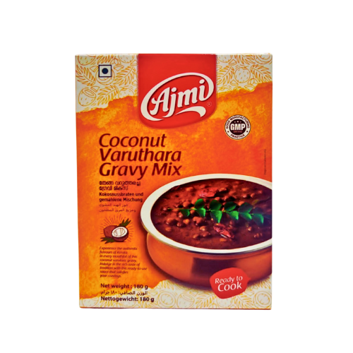 Ajmi Coconut Varuthara Gravy 180g – Kerala Curry Base