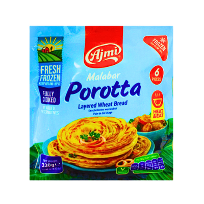 Ajmi Malabar Porotta 330g (6pcs) – Authentic South Indian Bread