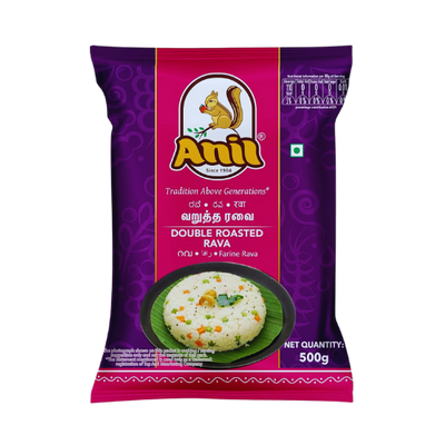 Anil Double Roasted Rava 500g – Premium sooji for upma, kesari, and idli.