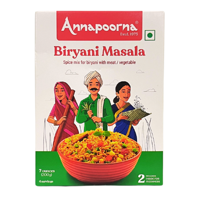 Annapoorna Biryani Masala 200g – Flavorful spice mix for authentic biryani.