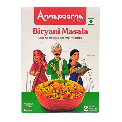 Annapoorna Biryani Masala 200g – Flavorful spice mix for authentic biryani.