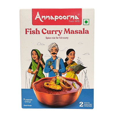 Annapoorna Fish Curry Masala 200g – Spice blend for authentic fish curry.