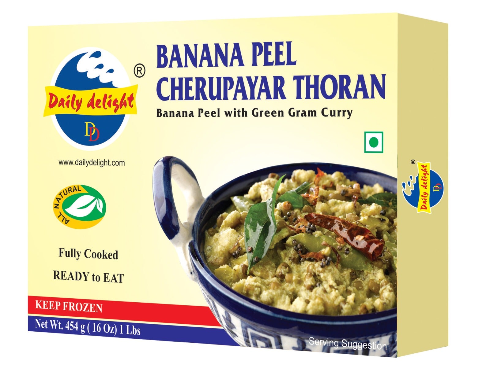 Buy Daily Delight Frozen Banana Peel Cherupayar Thoran 454g Online