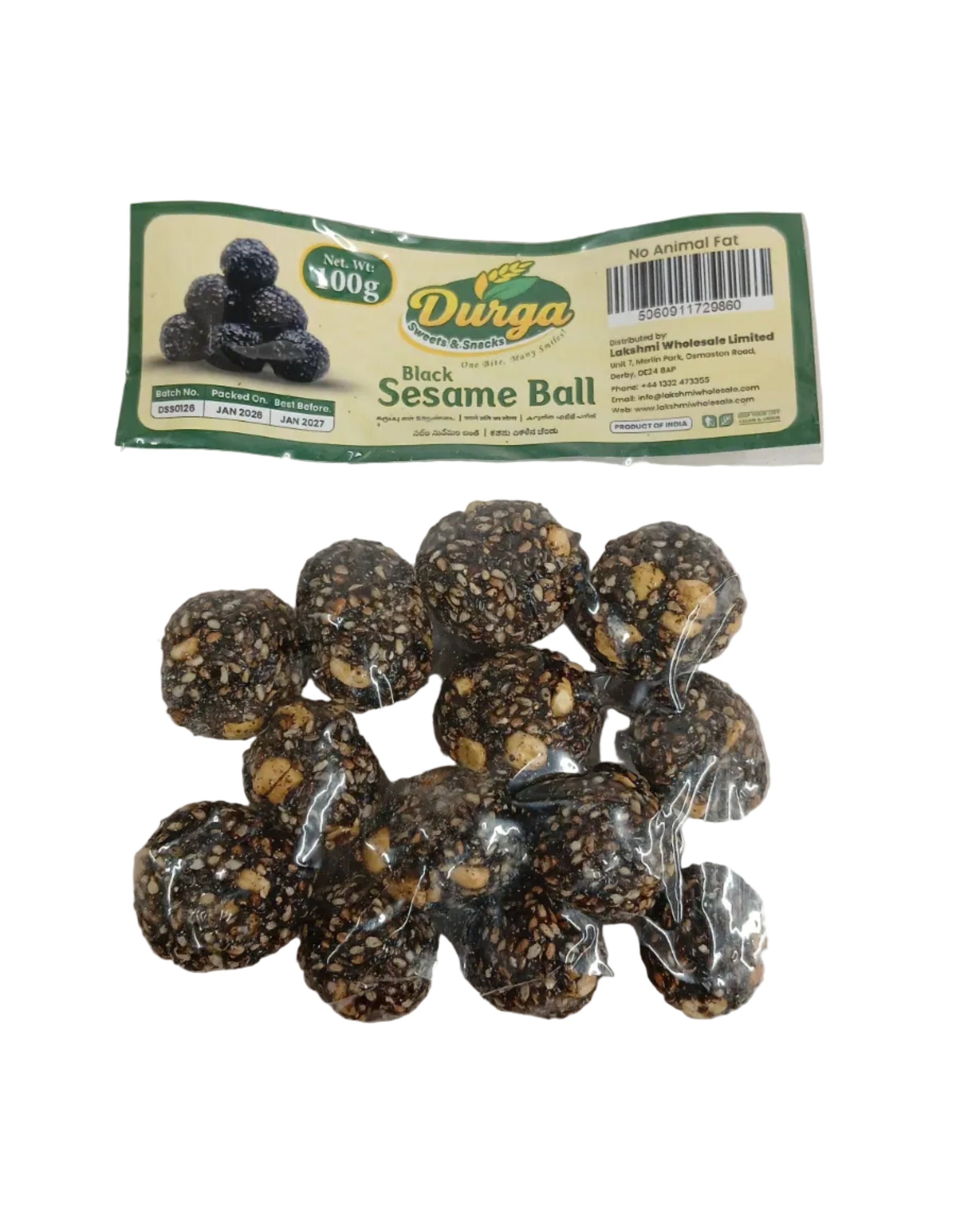 DURGA SWEETS & SNACKS BLACK  SESAME BALL 100G