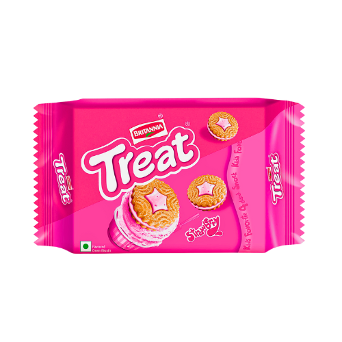 Buy Britannia Treat Wafers Biscuits Strawberry Online