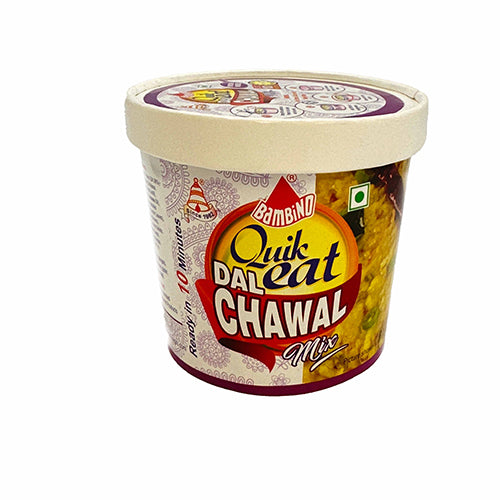 Bambino Quick Eat Dal Chawal 90g – Comforting Indian rice and lentil mix, tasty instant meal option