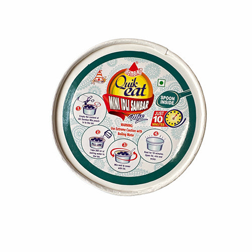 Bambino Quick Eat Idli Sambhar 55g – Instant South Indian meal with soft idli and spicy sambhar