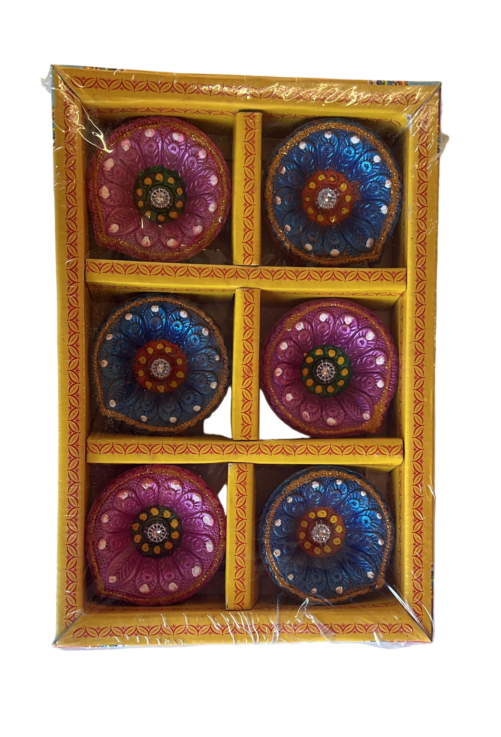 Buy Designed Clay Diya (6Pcs) - C144 Online
