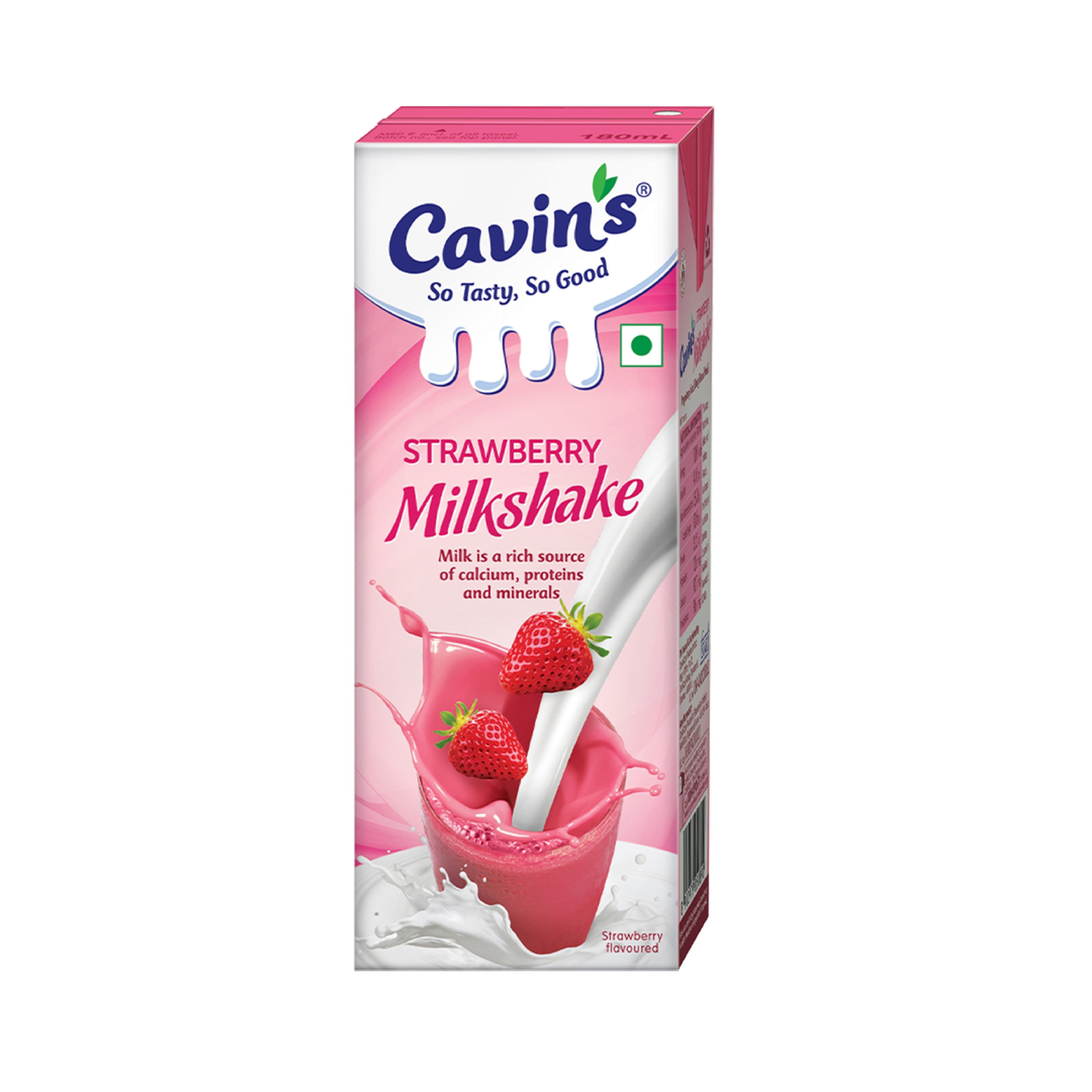 CAVIN'S MILK SHAKE STRAWBERRY  TETRA PACK 170 ML