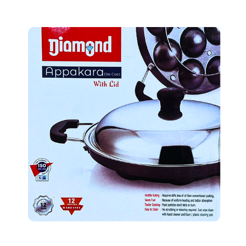 DIAMOND NON STICK KUZHI PANIYARAM  - 12 SCOOPS