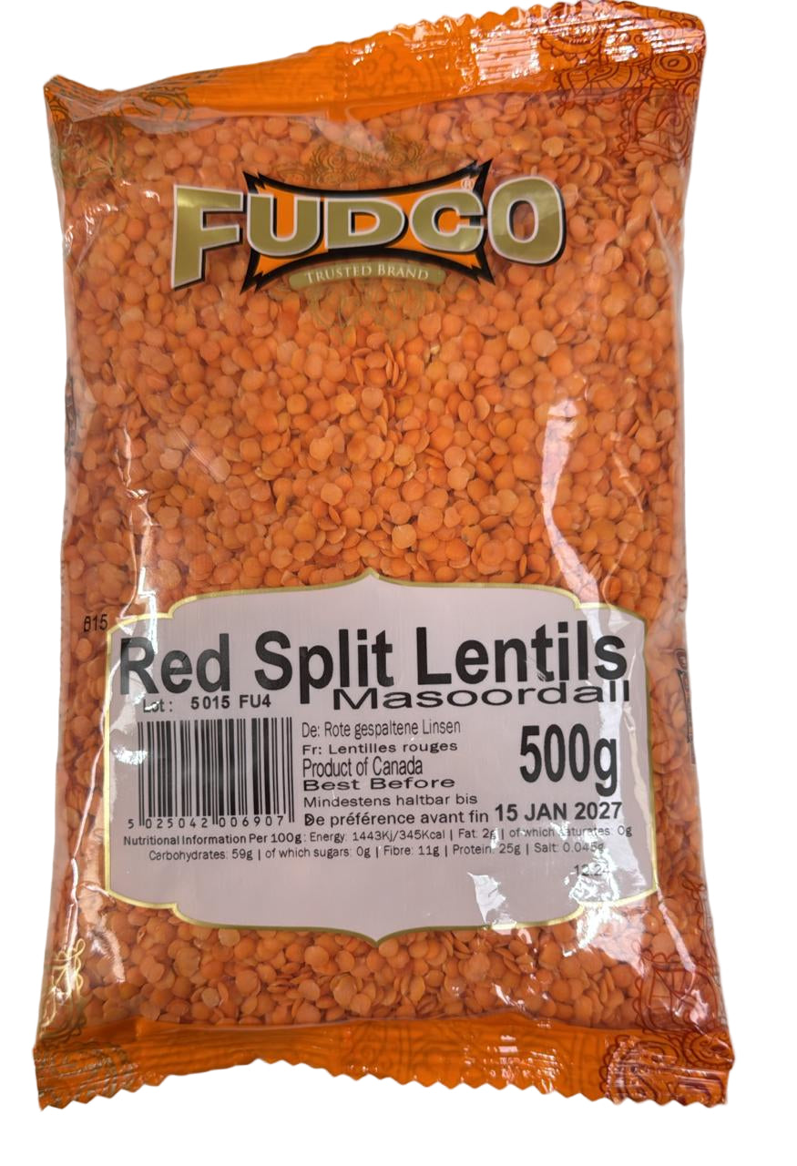 FUDCO MASOOR DALL (RED SPLIT LENTILS) 500G