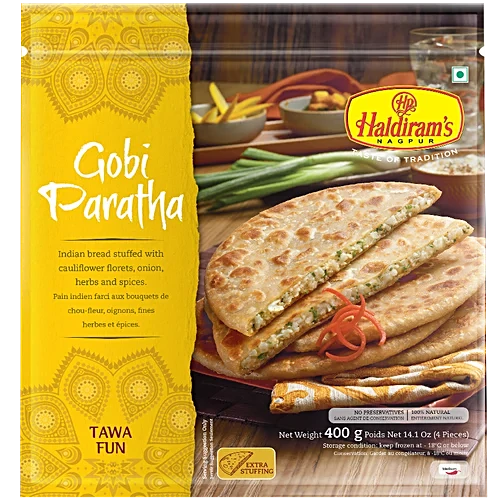 HALDIRAMS FROZEN GOBI PARATHA 4 PCS 400G