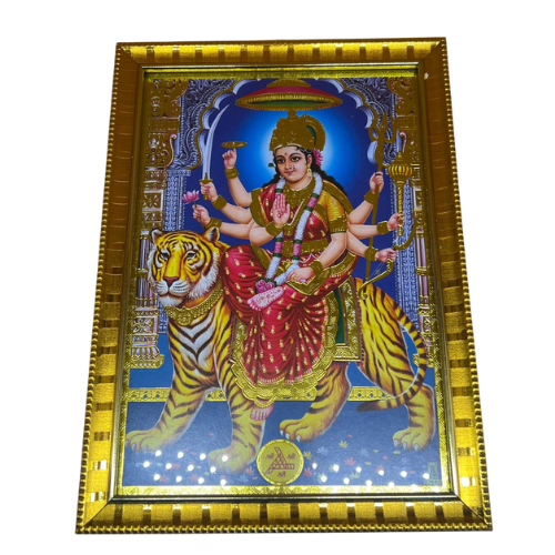 HINDU GOD PHOTO with FRAME A4 SIZE - DURGAI AMMAN