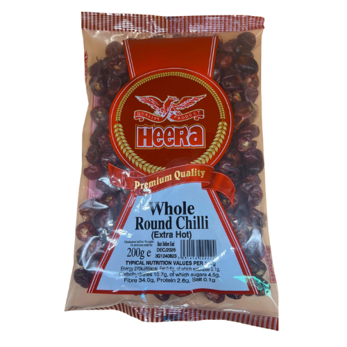 HEERA EXTRA HOT WHOLE ROUND CHILLI 200G