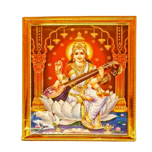 Buy Hindu God Photo A4 Size With Frame - Saraswathi Online