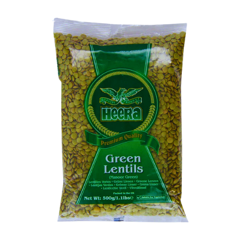 Buy HEERA GREEN MASOOR (GREEN LENTILS) 500G