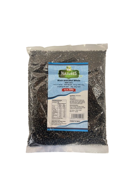 Buy Nature's Black Urid Dal Whole with Skin 500g Online