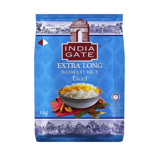 INDIA GATE EXTRA LONG (EXCEL) BASMATI RICE 1KG