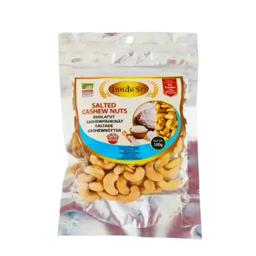 Buy INDU SRI SALTED CASHEW NUTS 100G Online
