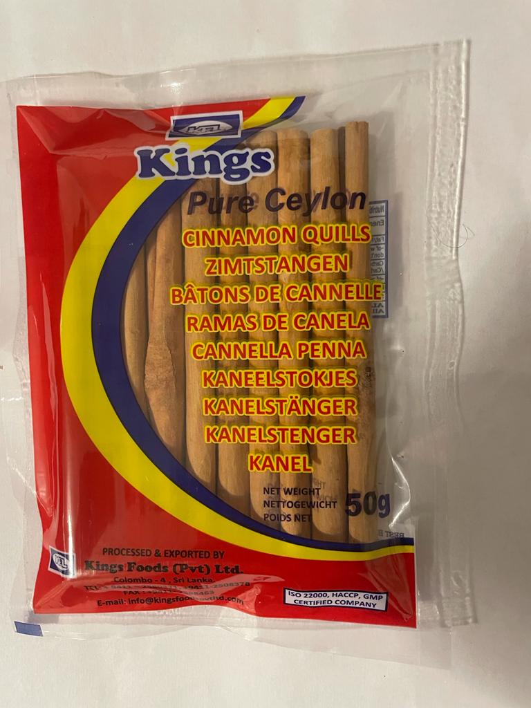 Buy Kings Cinnamon Quills 50G Online
