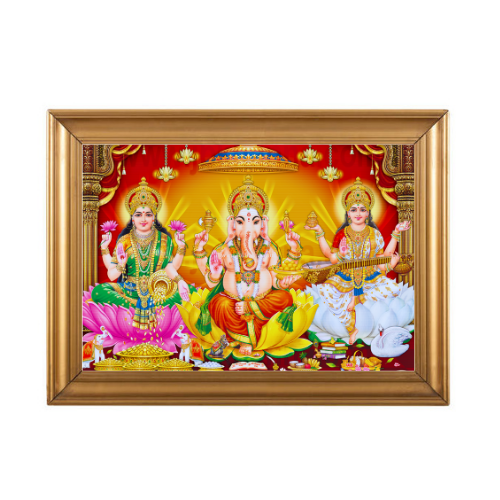 Buy Lakshmi+Vinayagar+Sarawasti GOD PHOTO A4 SIZE Online