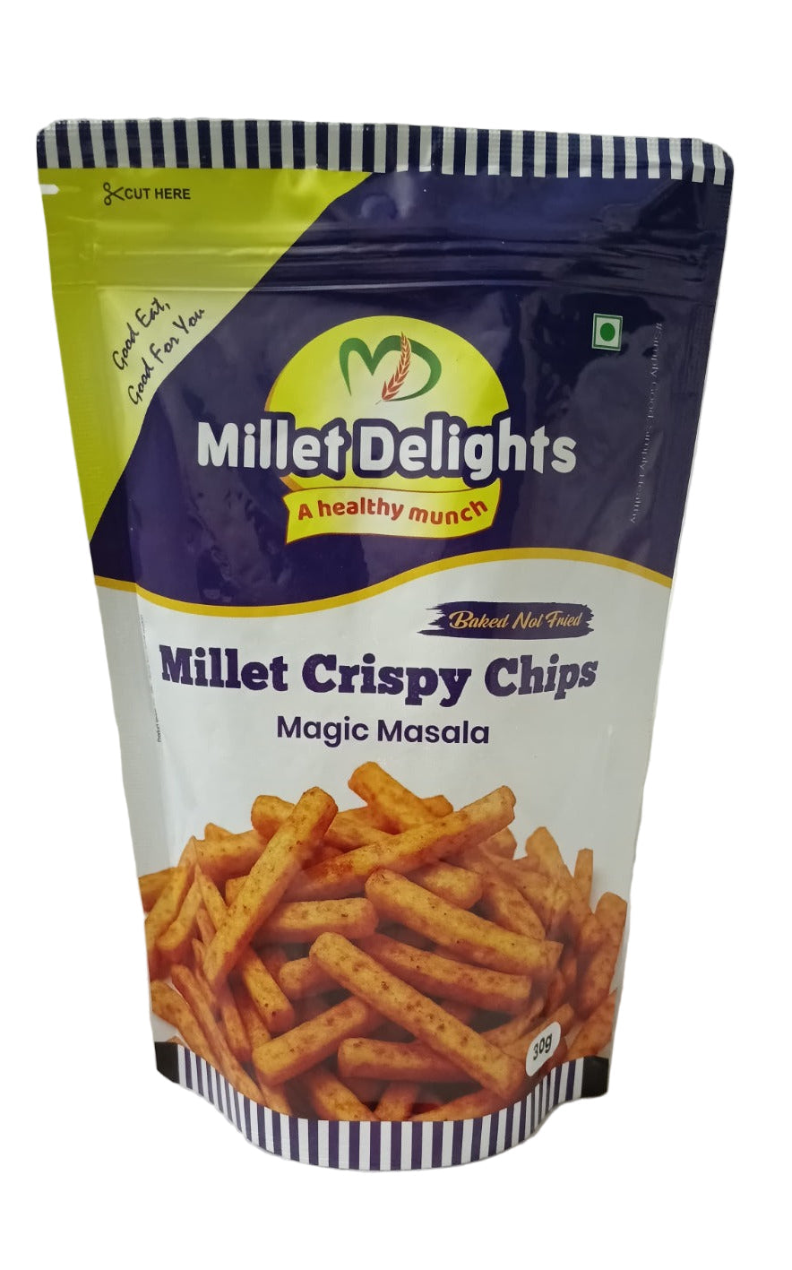 MILLET DELIGHTS - MILLET CRISPY CHIPS - MAGIC MASALA 30G