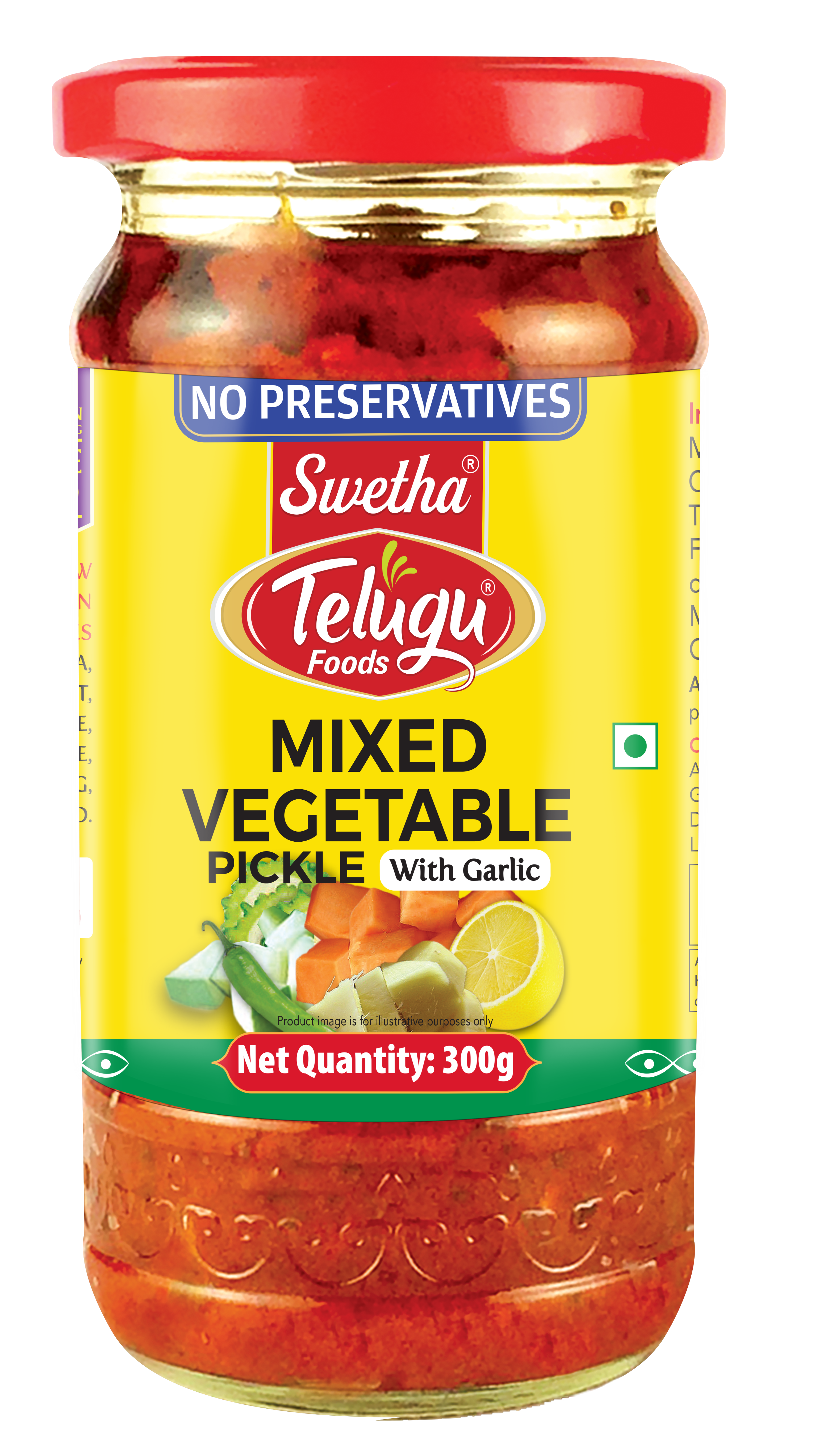 SWETHA-TELUGU FOODS- MIXED VEGETABLE PICKLE-300G