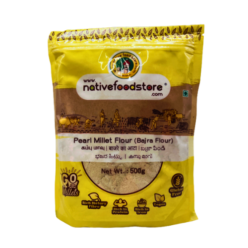 NATIVE FOOD STORE MILLET FLOUR 500G - PEARL MILLET (KAMBU)