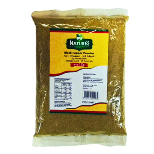 NATURES  BLACK PEPPER POWDER 200G