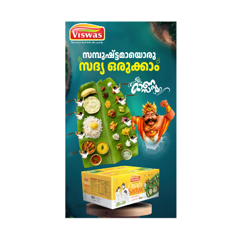 Onam Special Viswas Sadhya Frozen Kit 5 Feast 4.75kg – Authentic Kerala festive meal at home
