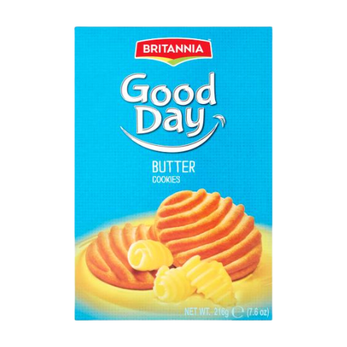 BRITANNIA GOOD DAY COOKIES 216G (2 FOR £2.20) - BUTTER