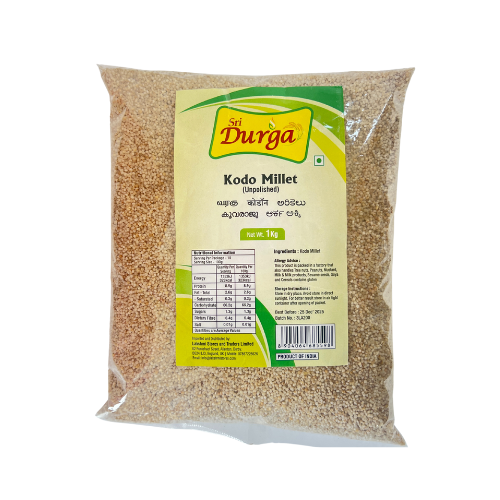 Buy Sri Durga Unpolished Millet 1Kg - Varagu (Kodo Millet) Online