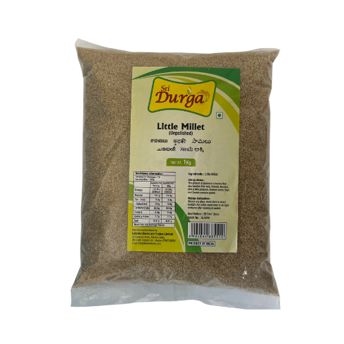 SRI DURGA UNPOLISHED MILLET 1KG - SAMAI (LITTLE MILLET)
