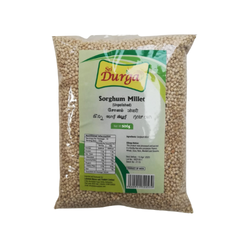 Buy Sri Durga Unpolished Millet 500g (Cholam/Sorghum) Online