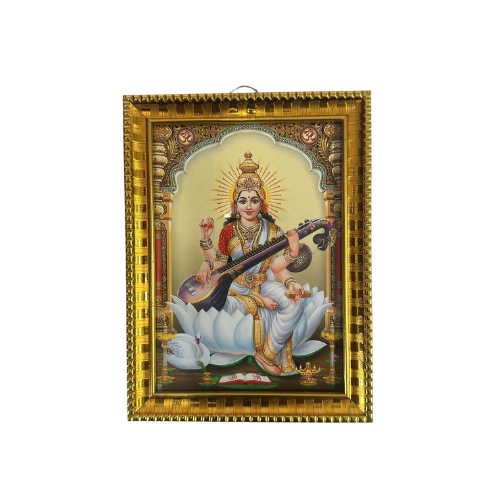 Buy Hindu God Photo With Frame (20Cm X 15Cm) - Saraswathi Online