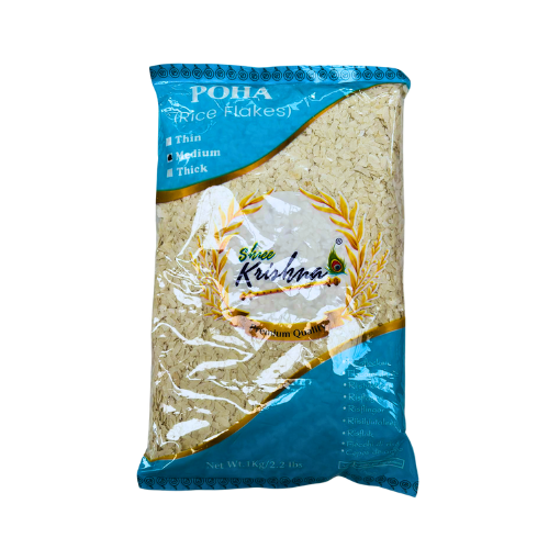 BUY SHREE KRISHNA POWA (WHITE RICE FLAKES) MEDIUM 1KG Online