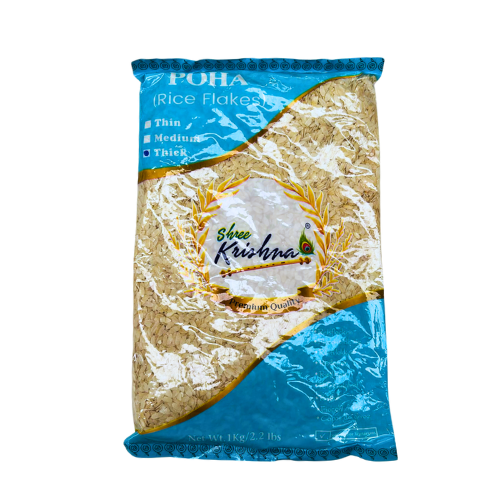SHREE KRISHNA POWA (WHITE RICE FLAKES) THIN 1KG