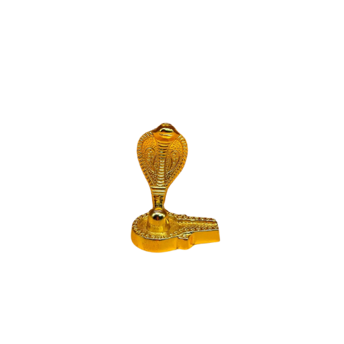 BRASS SIVALINGAM WITH NAAGAM 3INCHES