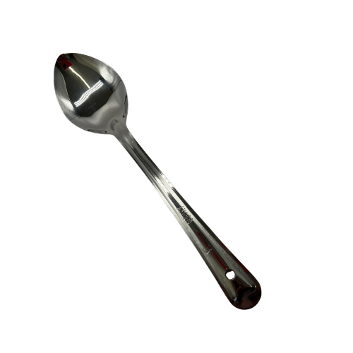 STAINLESS STEEL OVAL LADLE SPOON (KUZHI KARANDI) - SIZE 3 (10 INCHES)
