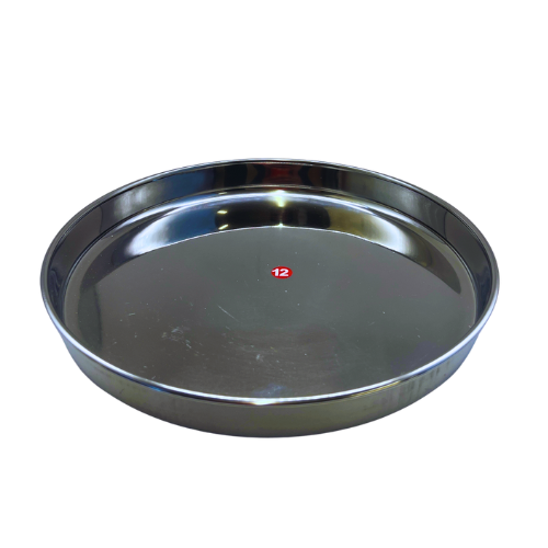 STAINLESS STEEL (SS) DINING PLATE (BEEDING MODEL) SIZE 12 (11.5 INCHES)